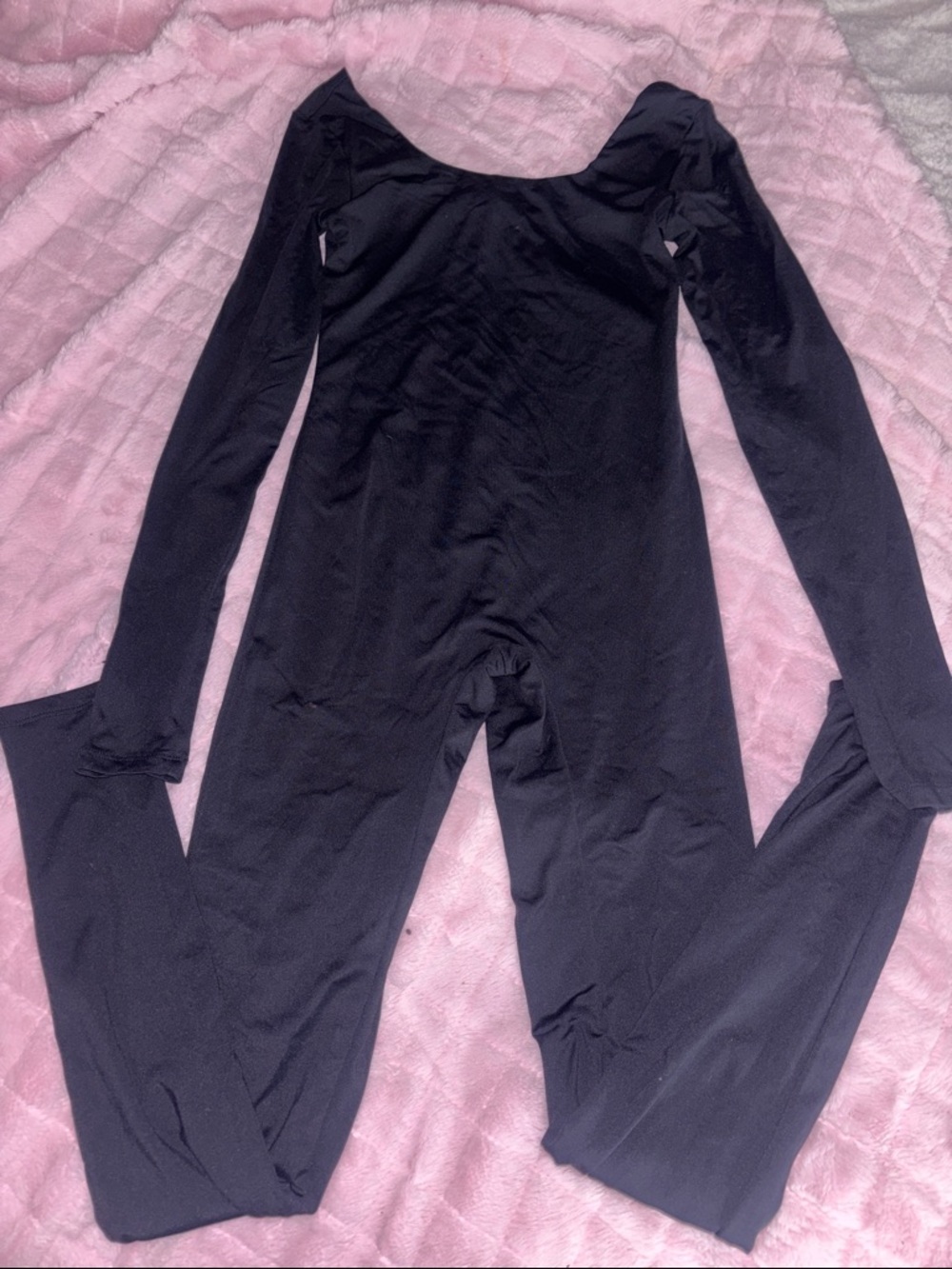 Black Short-Sleeve Scoop Neck Bodysuit